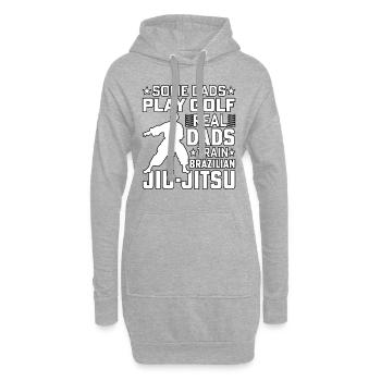 Certains papas jouent au golf Les vrais papas s’entraînent au jiu-jitsu - Sweat-shirt à capuche long Femme - gris chiné - Devant