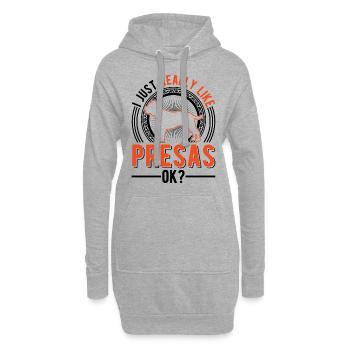 Presa Canario Cadeau Dogue Canario - Sweat-shirt à capuche long Femme - gris chiné - Devant