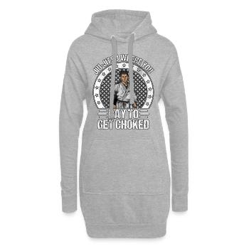 Jiu-Jitsu où vous payez pour vous étouffer - Sweat-shirt à capuche long Femme - gris chiné - Devant