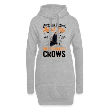 Cadeau Corbeau Corbeau Corbeau Corbeau - Sweat-shirt à capuche long Femme - gris chiné - Devant