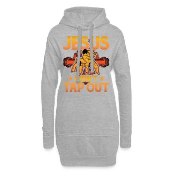 Jésus n’a pas tapé sur le Jiu-Jitsu brésilien - Sweat-shirt à capuche long Femme - gris chiné - Devant