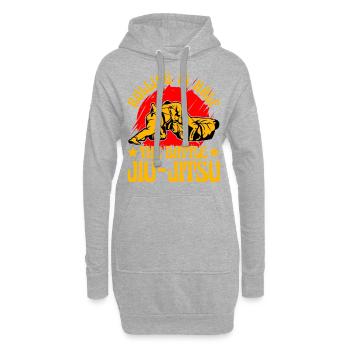 Rouler, c’est la moitié de la bataille du Jiu-Jitsu brésilien - Sweat-shirt à capuche long Femme - gris chiné - Devant