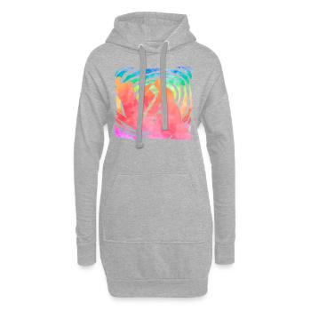 Jiu-Jitsu Brésilien BJJ - Sweat-shirt à capuche long Femme - gris chiné - Devant