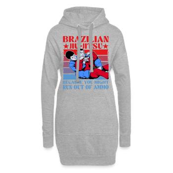 Jiu-Jitsu brésilien parce que vous pourriez manquer de - Sweat-shirt à capuche long Femme - gris chiné - Devant