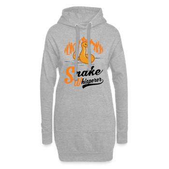 Serpents Chuchoteur Amoureux des Serpents - Sweat-shirt à capuche long Femme - gris chiné - Devant