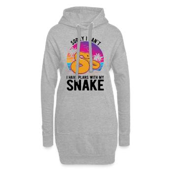 Schlangen Besitzer Schlangenliebhaber - Hoodie-Kleid - Grau meliert - Vorne