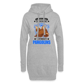 Pangolin Geschenk Schuppentier - Hoodie-Kleid - Grau meliert - Vorne