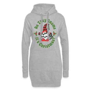 Tun sie Gnom Es ist Weihnachten - Hoodie-Kleid - Grau meliert - Vorne