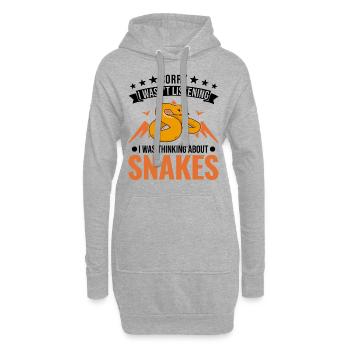 Schlangen Besitzer Kornnatter Natter - Hoodie-Kleid - Grau meliert - Vorne