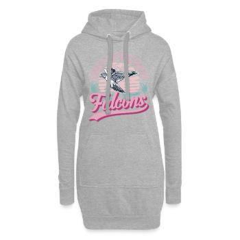 Facilement distrait par les Faucons Falkenzucht Falkner - Sweat-shirt à capuche long Femme - gris chiné - Devant