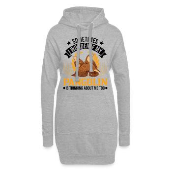 Cadeau Pangolin Pangolin - Sweat-shirt à capuche long Femme - gris chiné - Devant