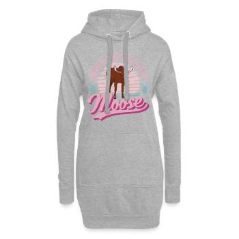 Elch Geschenk Elchgeweih Skandinavien - Hoodie-Kleid - Grau meliert - Vorne