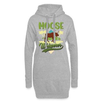 Elch Flüsterer Elchgeweih Skandinavien - Hoodie-Kleid - Grau meliert - Vorne