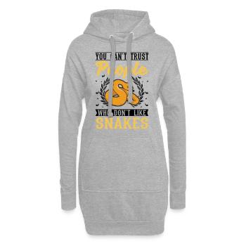 Schlangen Besitzer Kornnatter Natter - Hoodie-Kleid - Grau meliert - Vorne