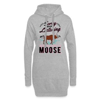 Elch Geschenk Elchgeweih Skandinavien - Hoodie-Kleid - Grau meliert - Vorne