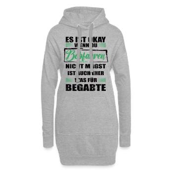 Bobfahren Lustiger Spruch für Mann & Frau - Hoodie-Kleid - Grau meliert - Vorne