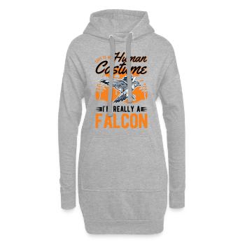 Faucon propriétaire Fauconnier Faucon crécerelle fauconnerie - Sweat-shirt à capuche long Femme - gris chiné - Devant
