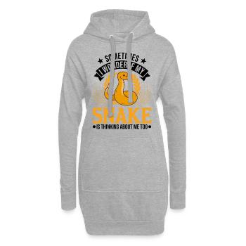 Schlangen Besitzer Kornnatter Natter - Hoodie-Kleid - Grau meliert - Vorne
