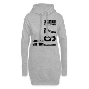 Geburtstagsgeschenk Dezember 1971. Dezember 1971. - Hoodie-Kleid - Grau meliert - Vorne