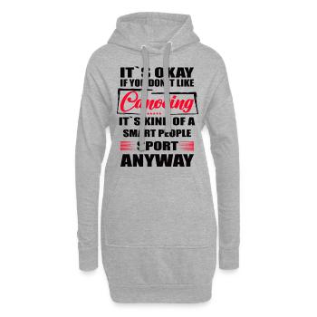 Ce n’est pas grave si vous n’aimez pas le canoë - Sweat-shirt à capuche long Femme - gris chiné - Devant