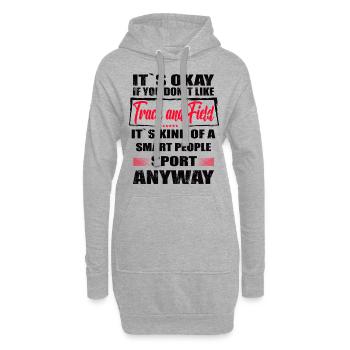 Ce n’est pas grave si vous n’aimez pas l’athlétisme - Sweat-shirt à capuche long Femme - gris chiné - Devant