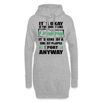 Ce n’est pas grave si vous n’aimez pas la course d’orientation - Sweat-shirt à capuche long Femme - gris chiné - Devant