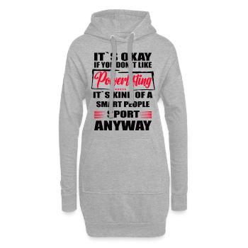 Ce n’est pas grave si vous n’aimez pas la dynamophilie - Sweat-shirt à capuche long Femme - gris chiné - Devant