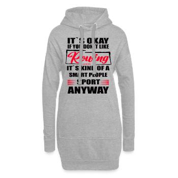 Ce n’est pas grave si vous n’aimez pas l’aviron - Sweat-shirt à capuche long Femme - gris chiné - Devant