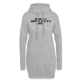 Fitness - L’état d’ d’un champion, le cœur d’un - Sweat-shirt à capuche long Femme - gris chiné - Devant