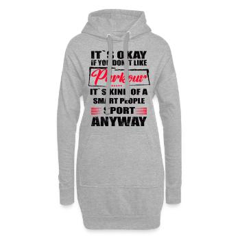 Ce n’est pas grave si vous n’aimez pas le parkour - Sweat-shirt à capuche long Femme - gris chiné - Devant