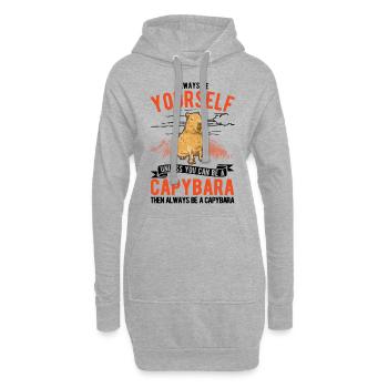Soyez toujours vous-même Capybara Wasserschwein Capibara - Sweat-shirt à capuche long Femme - gris chiné - Devant