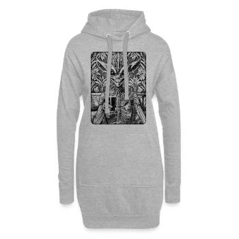 Limogalaxy: Ein Alien-Shirt für Sci-Fi-Liebhaber. - Hoodie-Kleid - Grau meliert - Vorne