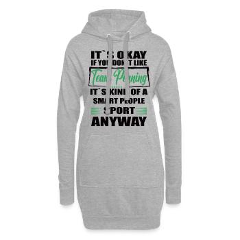 Ce n’est pas grave si vous n’aimez pas l’écriture d’équipe - Sweat-shirt à capuche long Femme - gris chiné - Devant