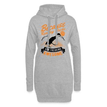 Indian Runner Duck cadeau Runner Duck - Sweat-shirt à capuche long Femme - gris chiné - Devant