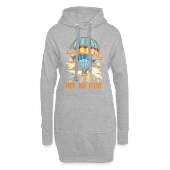 Pilote de montgolfière Pilote de montgolfière - Sweat-shirt à capuche long Femme - gris chiné - Devant