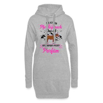 Freiberger Pferd Parfüm - Hoodie-Kleid - Grau meliert - Vorne