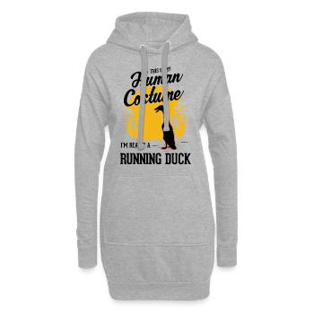 Déguisement de canard coureur Halloween - Sweat-shirt à capuche long Femme - gris chiné - Devant