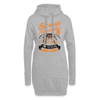Because Tarantulas are freaking awesome Tarantel - Hoodie-Kleid - Grau meliert - Vorne
