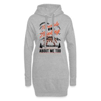 Tarantel Spinne Tarantula - Hoodie-Kleid - Grau meliert - Vorne