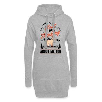 Chèvres Cadeau Chèvre Hôte Chèvre - Sweat-shirt à capuche long Femme - gris chiné - Devant