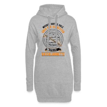 Bassklarinette Geschenk Bassklarinettist - Hoodie-Kleid - Grau meliert - Vorne