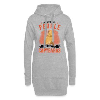 Capybara Cadeau Capybara Capibara - Sweat-shirt à capuche long Femme - gris chiné - Devant