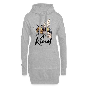 Bee Kind - Hoodie-Kleid - Grau meliert - Vorne