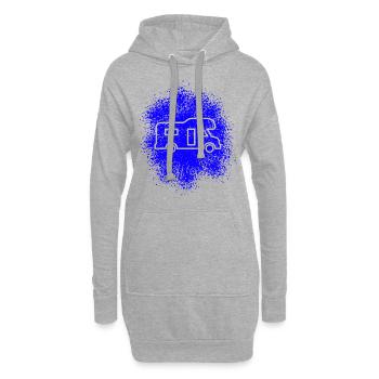 Camping-car Alcôve - Sweat-shirt à capuche long Femme - gris chiné - Devant