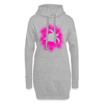 Meeresschildkröte Schildkröte in den Ozeanen - Hoodie-Kleid - Grau meliert - Vorne