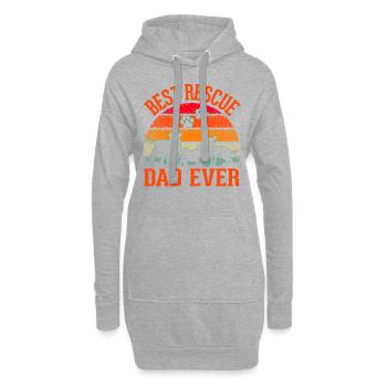 Chien de sauvetage Papa Chien des rues - Sweat-shirt à capuche long Femme - gris chiné - Devant