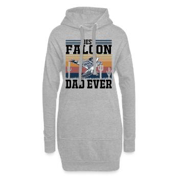 Meilleur Faken Père Faucons Papa Fauconnerie - Sweat-shirt à capuche long Femme - gris chiné - Devant