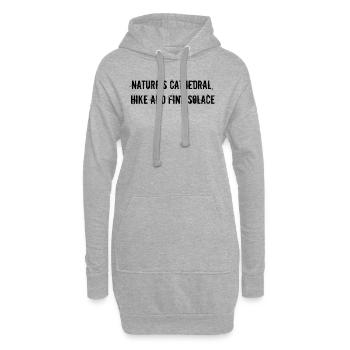 Wandern - Nature's cathedral, hike and find - Hoodie-Kleid - Grau meliert - Vorne