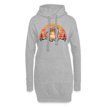 Eichhörnchen Herzschlag - Hoodie-Kleid - Grau meliert - Vorne