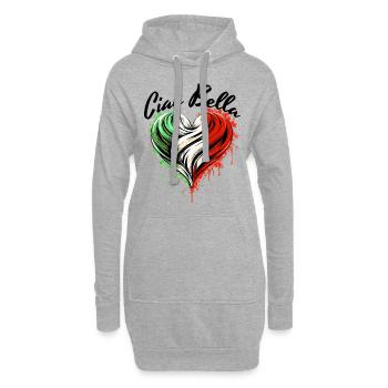 Ciao Bella - Hoodie-Kleid - Grau meliert - Vorne
